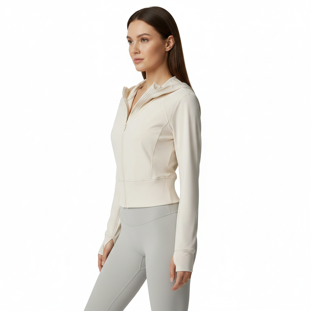 Women's Hooded Running Jacket Cycling Coat Yoga Jogging Shirt Tights Outdoor Sports Gym Clothing Running Wear Sportswear