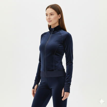 NCLAGEN Full Zipper Jacket Women Running Long Sleeves Gym Tops Quick Dry Energy Workout Activewear Sports Pilates Yoga Clothes