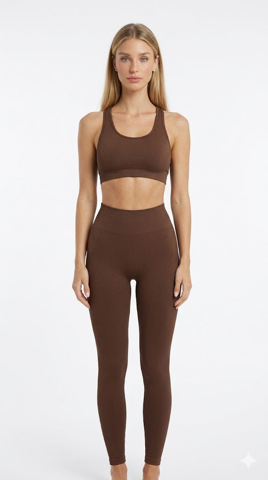 Ribbed Yoga Pants High Waisted Gym Leggings Sport Women Fitness Seamless Female Legging Tummy Control Running Training Tights